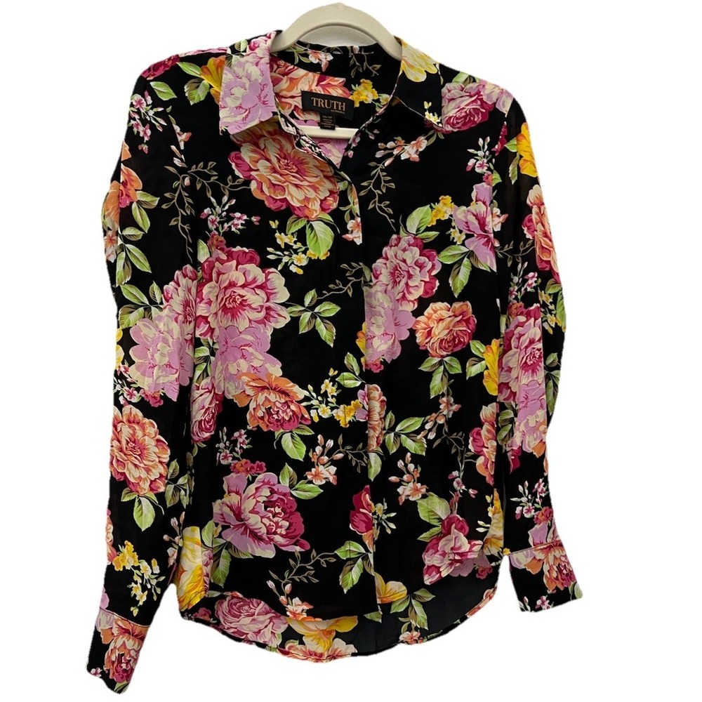 (..5)truth by republic Blouse Boho Floral Women Size Xs
